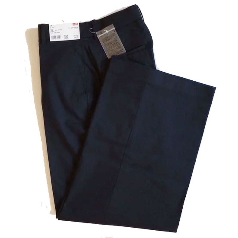 NWT Uniqlo Wide Leg Chino Pants XS Black